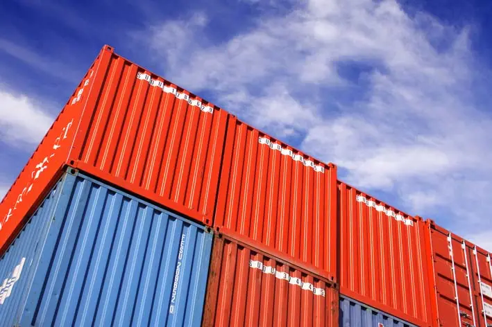 Shipping Containers stacked